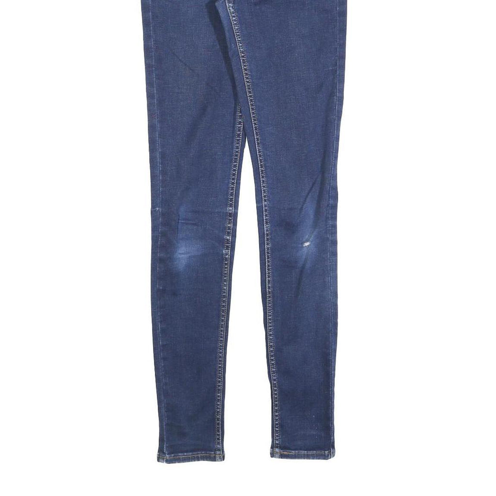 LEVI'S 710 Womens Slim Blue Denim Medium Wash Zip W26 L30 Skinny Jeans