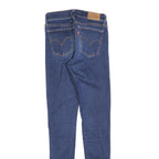LEVI'S 710 Womens Slim Blue Denim Medium Wash Zip W26 L30 Skinny Jeans