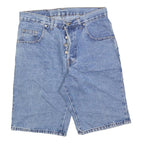 CHAMACCO Womens Denim Blue Casual Shorts M W30 Button Fly Pockets