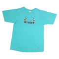 MICKEY & CO Mens Blue Graphic T-Shirt L Short Sleeve Crew Neck Cotton Casual