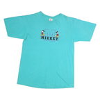 MICKEY & CO Mens Blue Graphic T-Shirt L Short Sleeve Crew Neck Cotton Casual