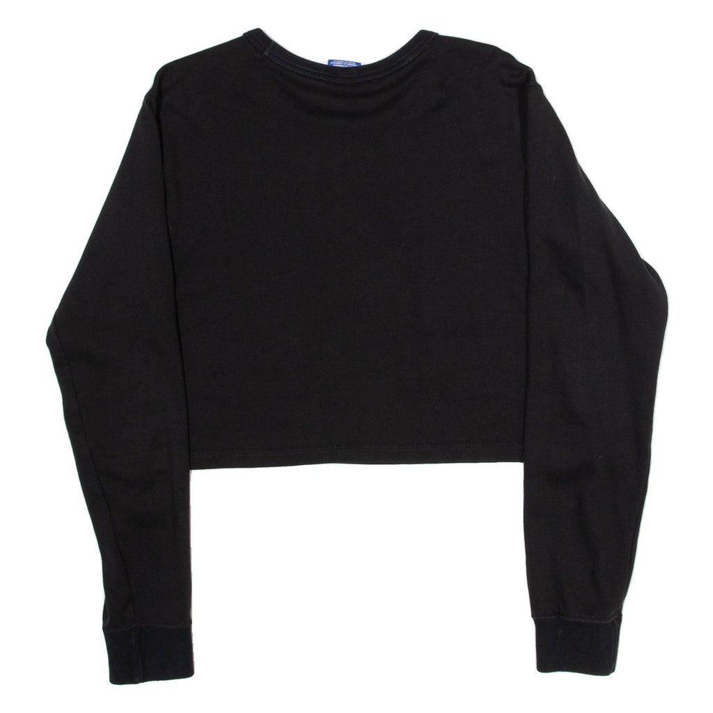 CHAMPION Cropped Womens Sweatshirt Black M