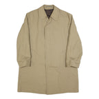 Mens Beige Cotton Blend Classic Jacket Button Closure L L Plain