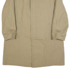 Mens Beige Cotton Blend Classic Jacket Button Closure L L Plain