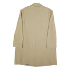 Mens Beige Cotton Blend Classic Jacket Button Closure L L Plain