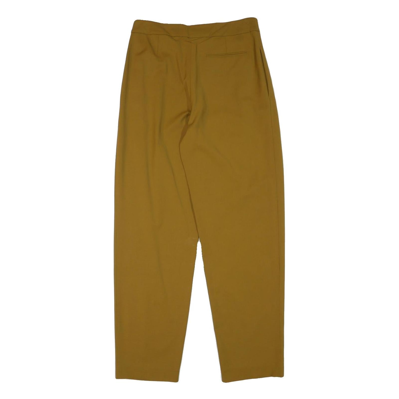 MAX&CO Womens Wool Blend Mustard Relaxed Tapered Trousers W30 L31 Elegant