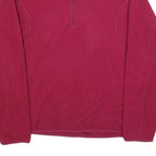 BERGHAUS Womens Red Pullover Plain Crew Neck Basic Knit UK 12 Fleece Jumper