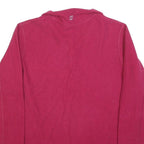 BERGHAUS Womens Red Pullover Plain Crew Neck Basic Knit UK 12 Fleece Jumper