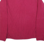 BERGHAUS Womens Red Pullover Plain Crew Neck Basic Knit UK 12 Fleece Jumper