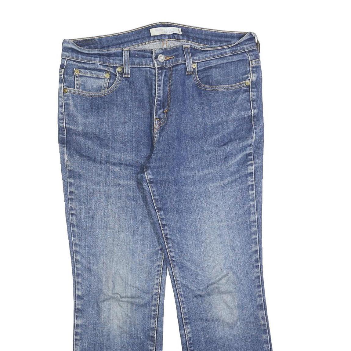 LEVI'S 505 Womens Jeans Blue Regular Straight Denim Medium W32 L26 Classic Zip