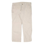 CARHARTT Mens Regular Fit Beige Cotton Blend Jeans W40 L29 Workwear Zip Closure