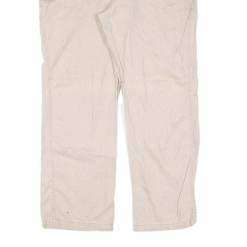 CARHARTT Mens Regular Fit Beige Cotton Blend Jeans W40 L29 Workwear Zip Closure