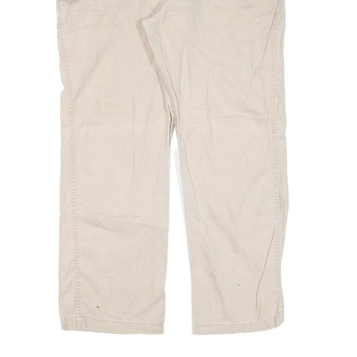 CARHARTT Mens Regular Fit Beige Cotton Blend Jeans W40 L29 Workwear Zip Closure