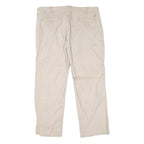 CARHARTT Mens Regular Fit Beige Cotton Blend Jeans W40 L29 Workwear Zip Closure