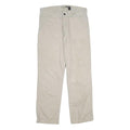 CARHARTT Mens Cotton Blend Beige Relaxed Straight Trousers W32 L30 Workwear Zip