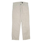 CARHARTT Mens Cotton Blend Beige Relaxed Straight Trousers W32 L30 Workwear Zip