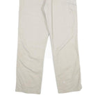 CARHARTT Mens Cotton Blend Beige Relaxed Straight Trousers W32 L30 Workwear Zip
