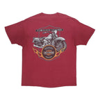 HARLEY DAVIDSON Mens Red Graphic T-Shirt L Short Sleeve Crew Neck Timeless