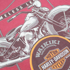 HARLEY DAVIDSON Mens Red Graphic T-Shirt L Short Sleeve Crew Neck Timeless
