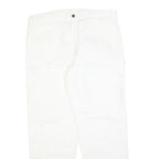 DICKIES Mens White Regular Fit Straight Denim Jeans W38 L32 Workwear Utility