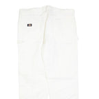 DICKIES Mens White Regular Fit Straight Denim Jeans W38 L32 Workwear Utility