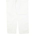 DICKIES Mens White Regular Fit Straight Denim Jeans W38 L32 Workwear Utility