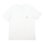 HUGO Mens White Red Logo T-Shirt XL Short Sleeve Crew Neck Cotton Blend