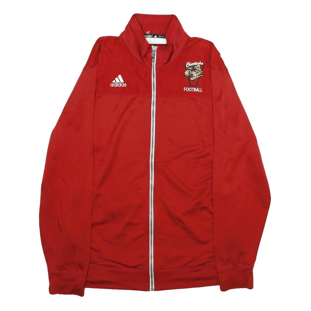 ADIDAS Mens Red Cheetahs Football Track Jacket L Polyester Zip Sportswear