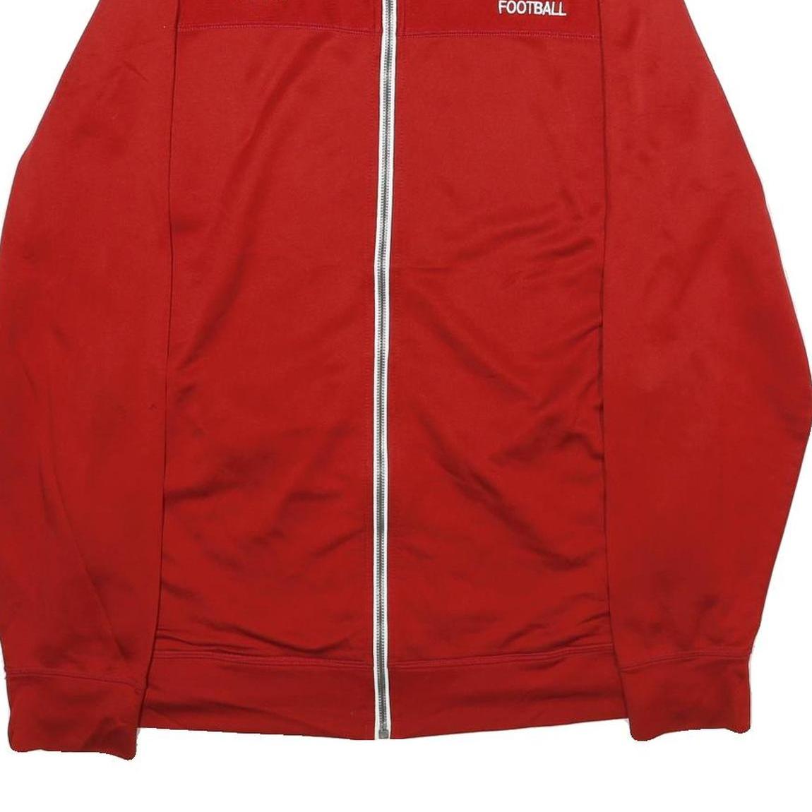 ADIDAS Mens Red Cheetahs Football Track Jacket L Polyester Zip Sportswear