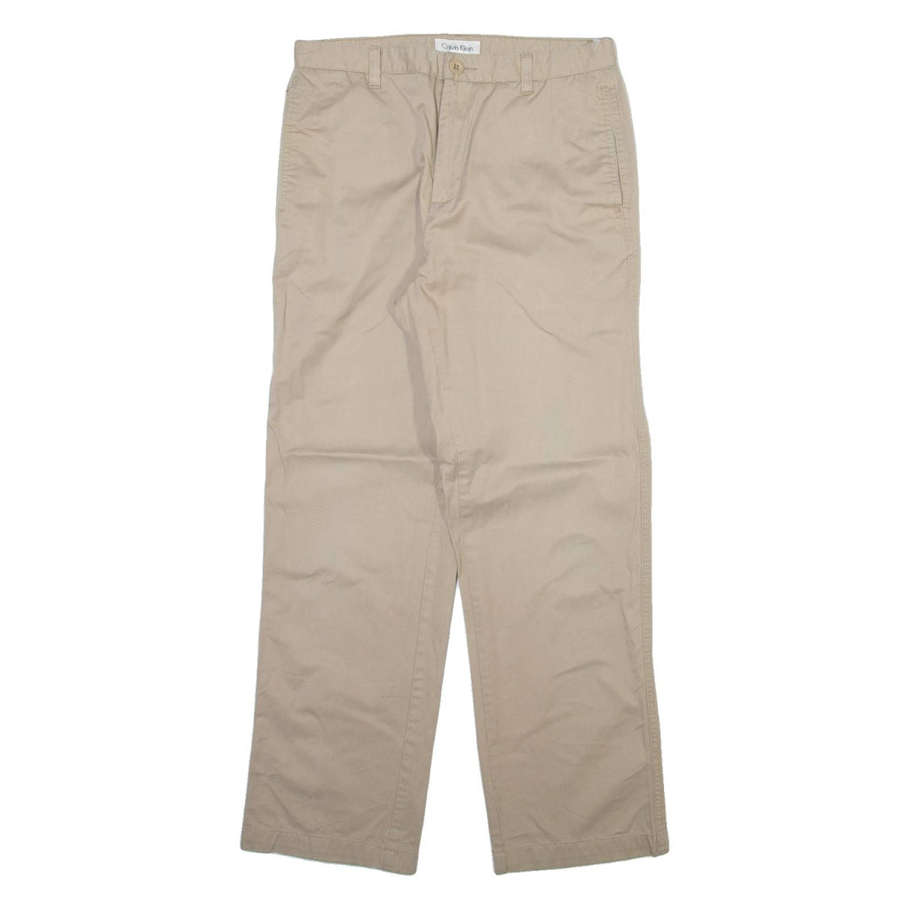 CALVIN KLEIN Mens Trousers Beige Regular Straight W30 L30
