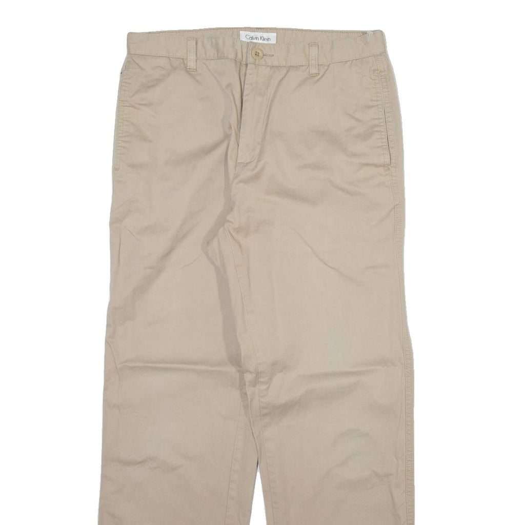 CALVIN KLEIN Mens Trousers Beige Regular Straight W30 L30