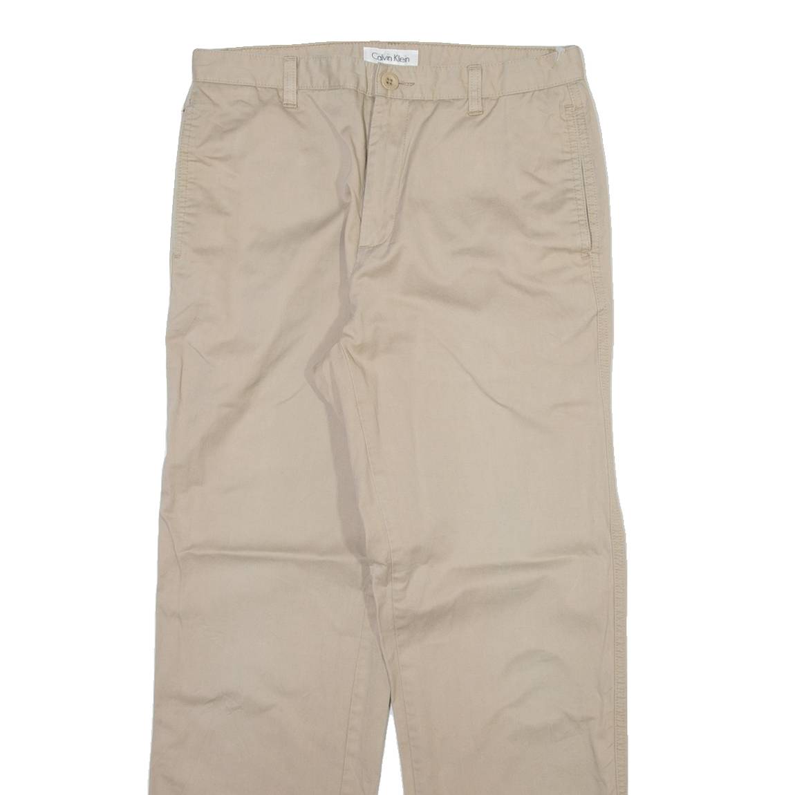 CALVIN KLEIN Mens Trousers Beige Regular Straight W30 L30
