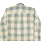 WRANGLER Mens Green & Cream Check Shirt M Cotton Blend Long Sleeve Button