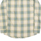 WRANGLER Mens Green & Cream Check Shirt M Cotton Blend Long Sleeve Button