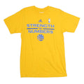 ADIDAS Mens Yellow NBA Graphic T-Shirt M Short Sleeve Crew Neck Cotton