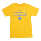 ADIDAS Mens Yellow NBA Graphic T-Shirt M Short Sleeve Crew Neck Cotton
