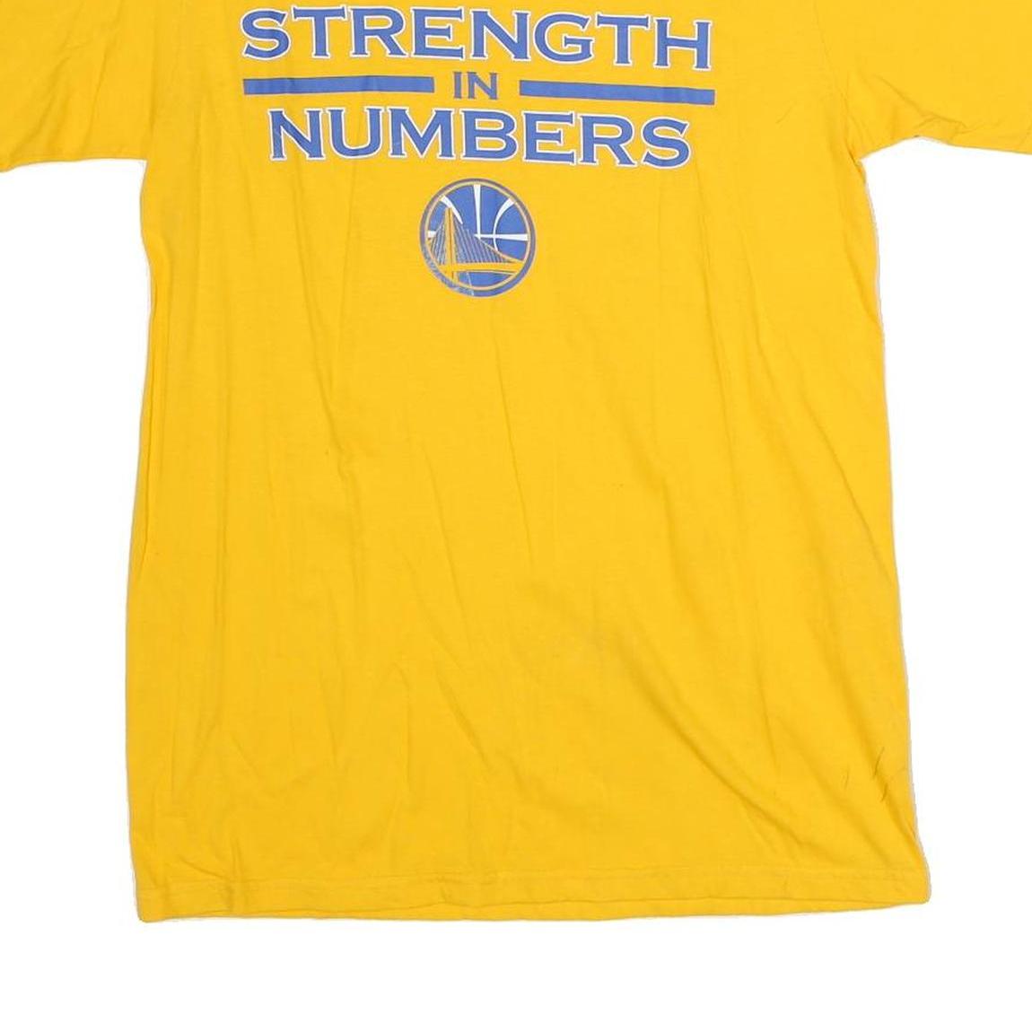 ADIDAS Mens Yellow NBA Graphic T-Shirt M Short Sleeve Crew Neck Cotton