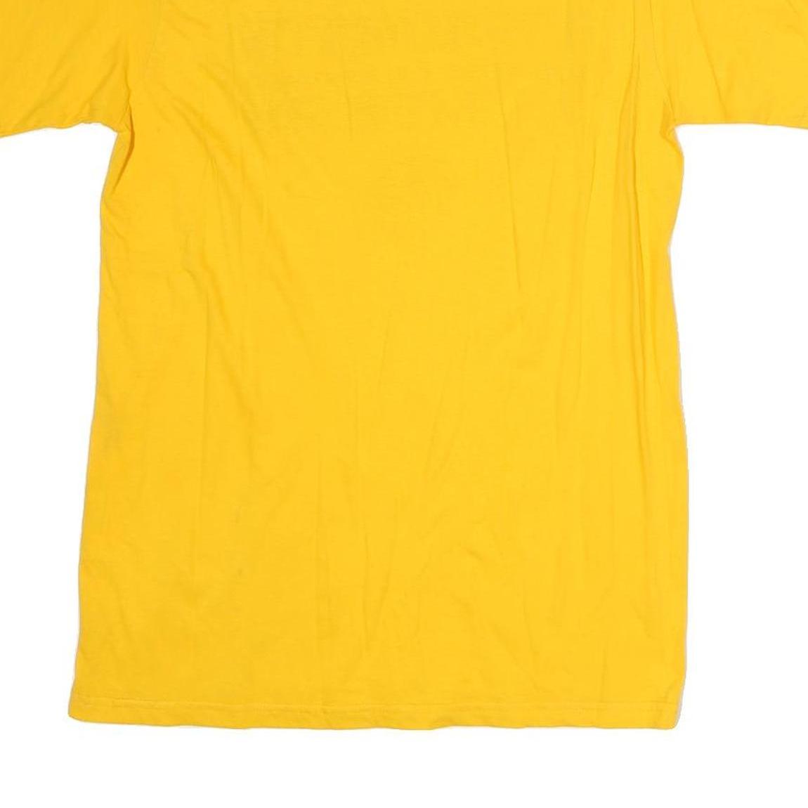 ADIDAS Mens Yellow NBA Graphic T-Shirt M Short Sleeve Crew Neck Cotton