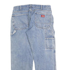 DICKIES Mens Jeans Blue Regular Straight Denim Light W34 L30 Workwear Casual