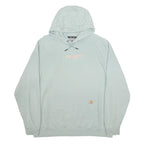 CARHARTT Mens Pale Green Hoodie XL Cotton Blend Pullover Casual Drawstring