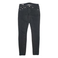 TRUE RELIGION Womens Jeans Black Slim Skinny Denim W26 L30 Stylish Zip Closure