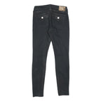 TRUE RELIGION Womens Jeans Black Slim Skinny Denim W26 L30 Stylish Zip Closure