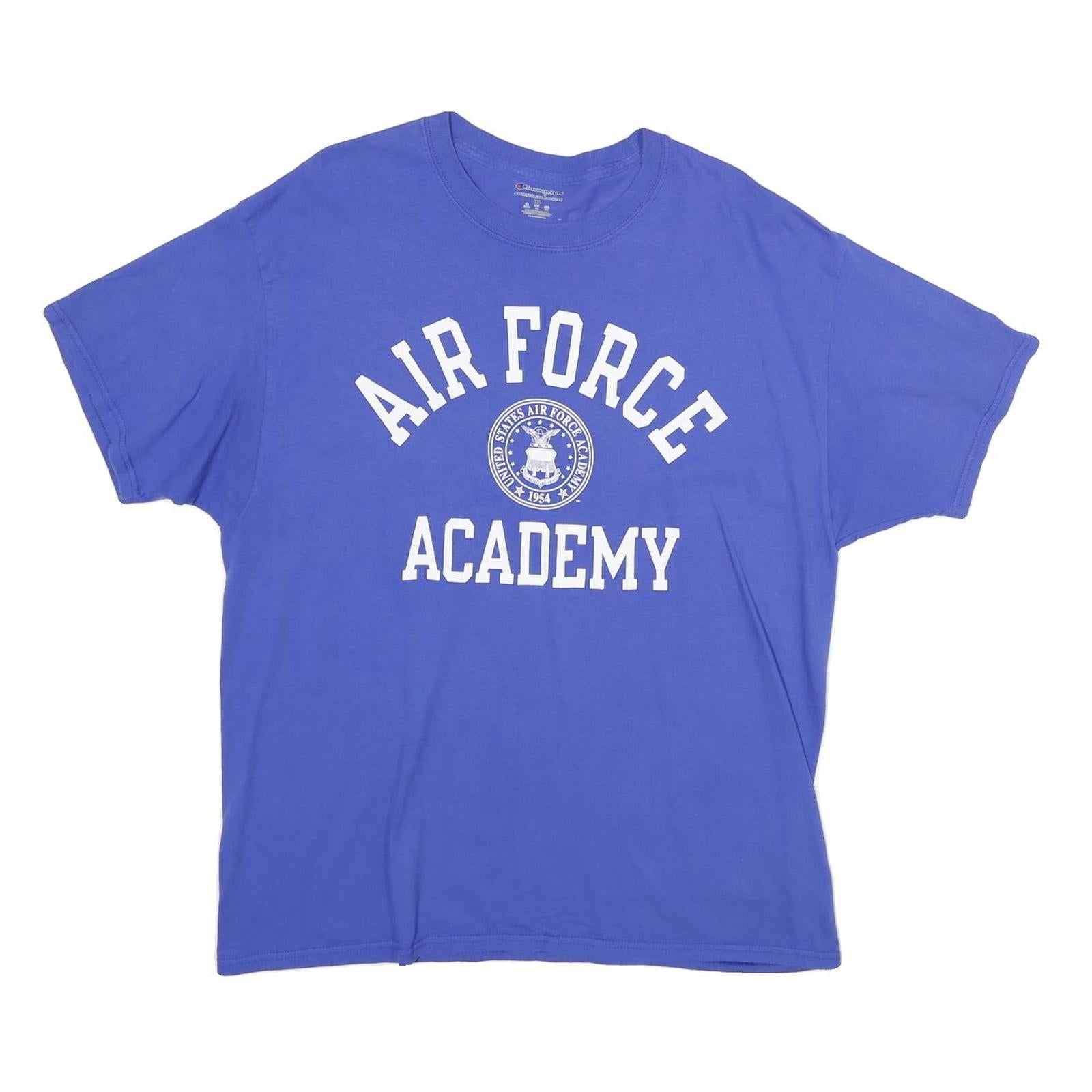 CHAMPION Mens Blue Air Force Academy Graphic T-Shirt XL Short Sleeve Crew Neck