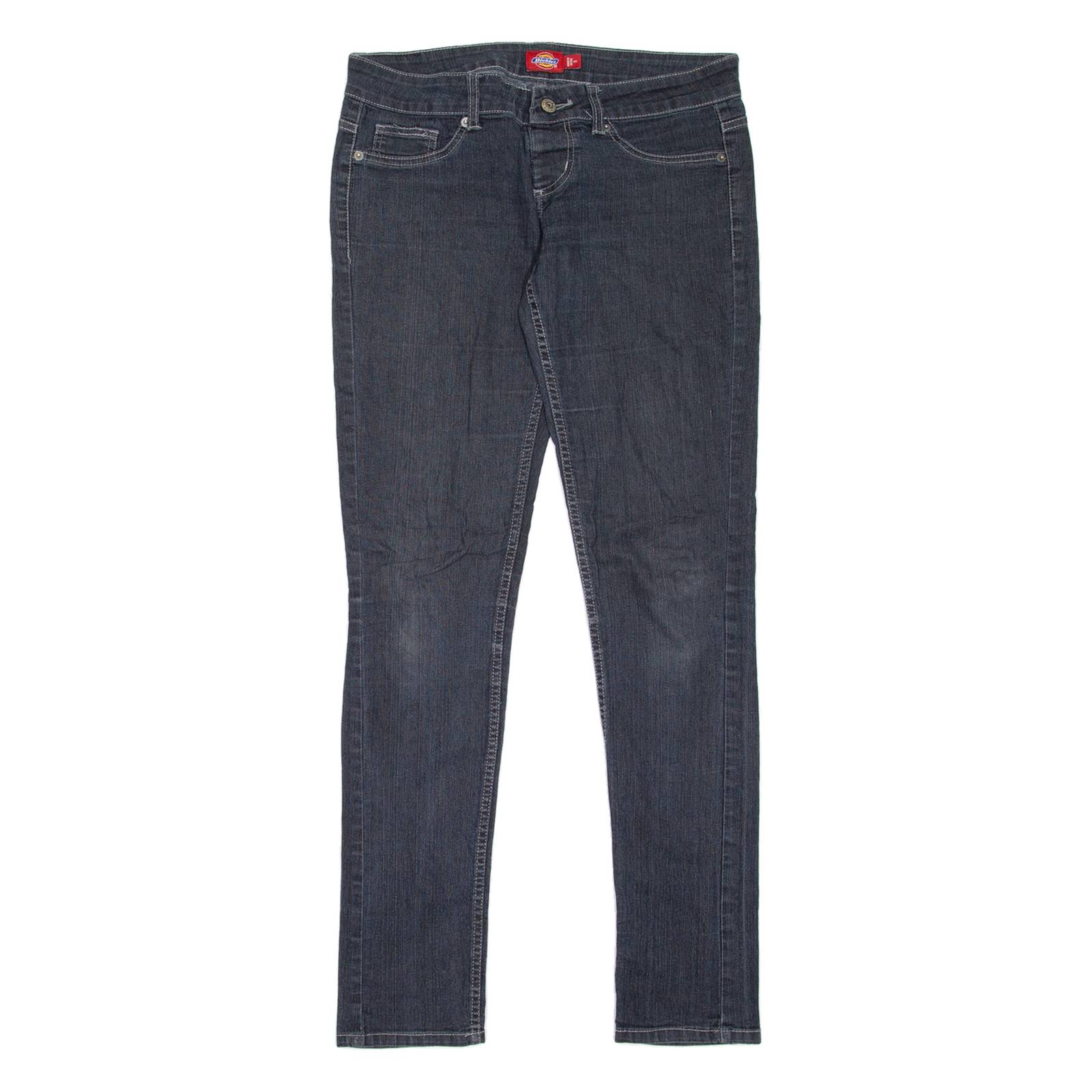 DICKIES Womens Jeans Blue Slim Jegging W30 L32