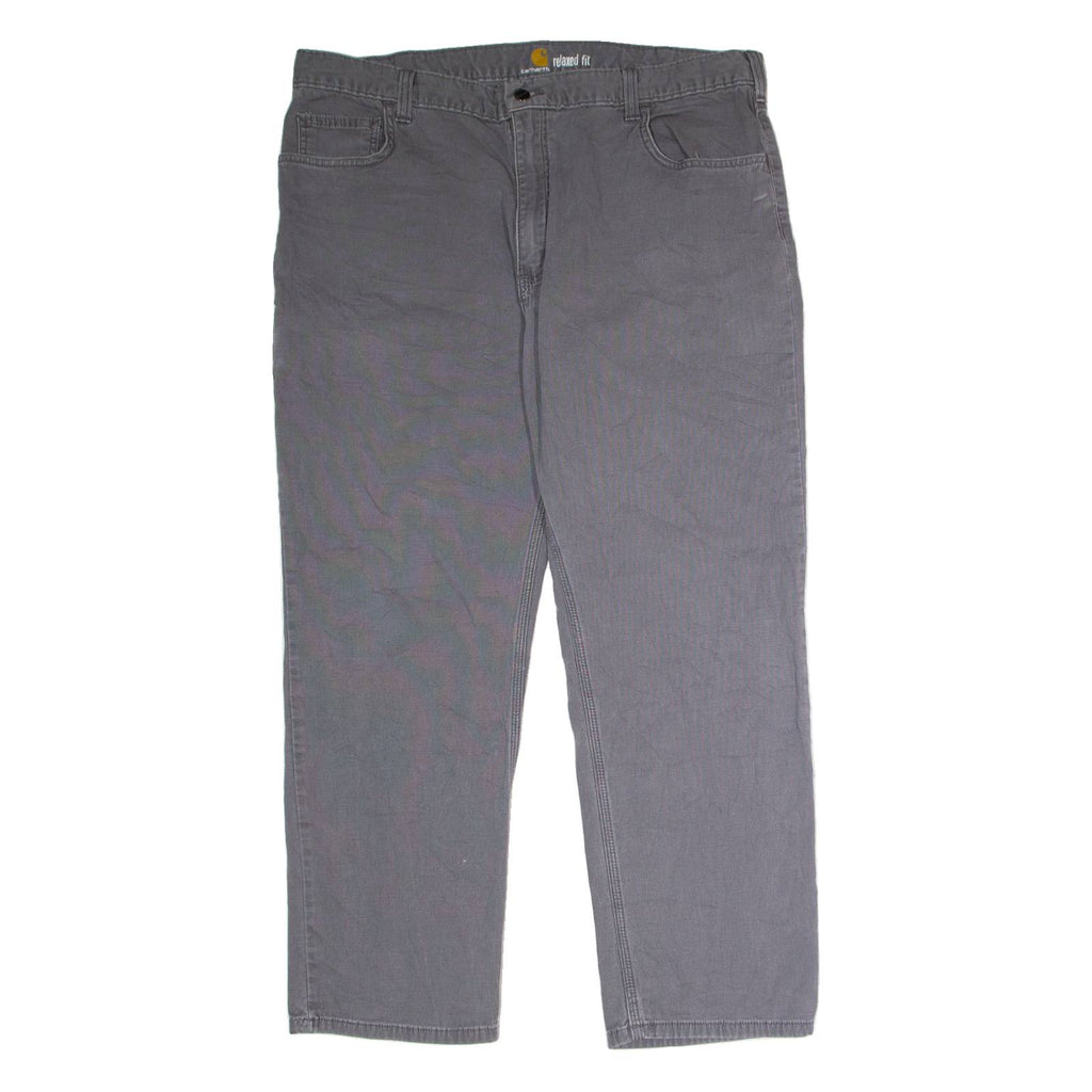 CARHARTT Workwear Mens Canvas Trousers Grey Relaxed Straight W40 L30