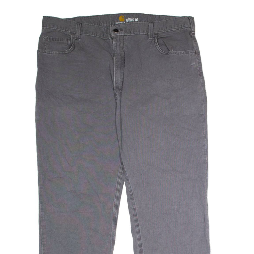 CARHARTT Workwear Mens Canvas Trousers Grey Relaxed Straight W40 L30