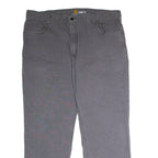 CARHARTT Workwear Mens Canvas Trousers Grey Relaxed Straight W40 L30