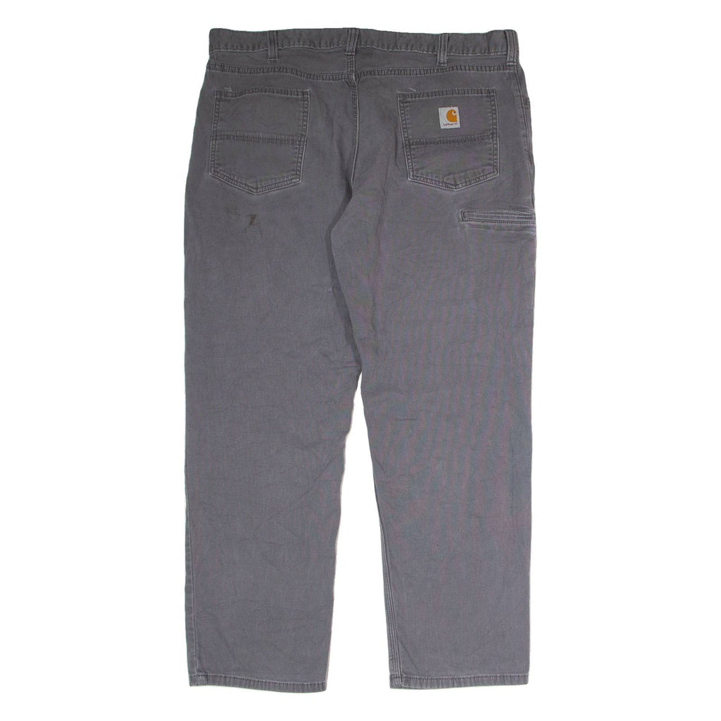 CARHARTT Workwear Mens Canvas Trousers Grey Relaxed Straight W40 L30