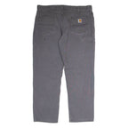 CARHARTT Workwear Mens Canvas Trousers Grey Relaxed Straight W40 L30