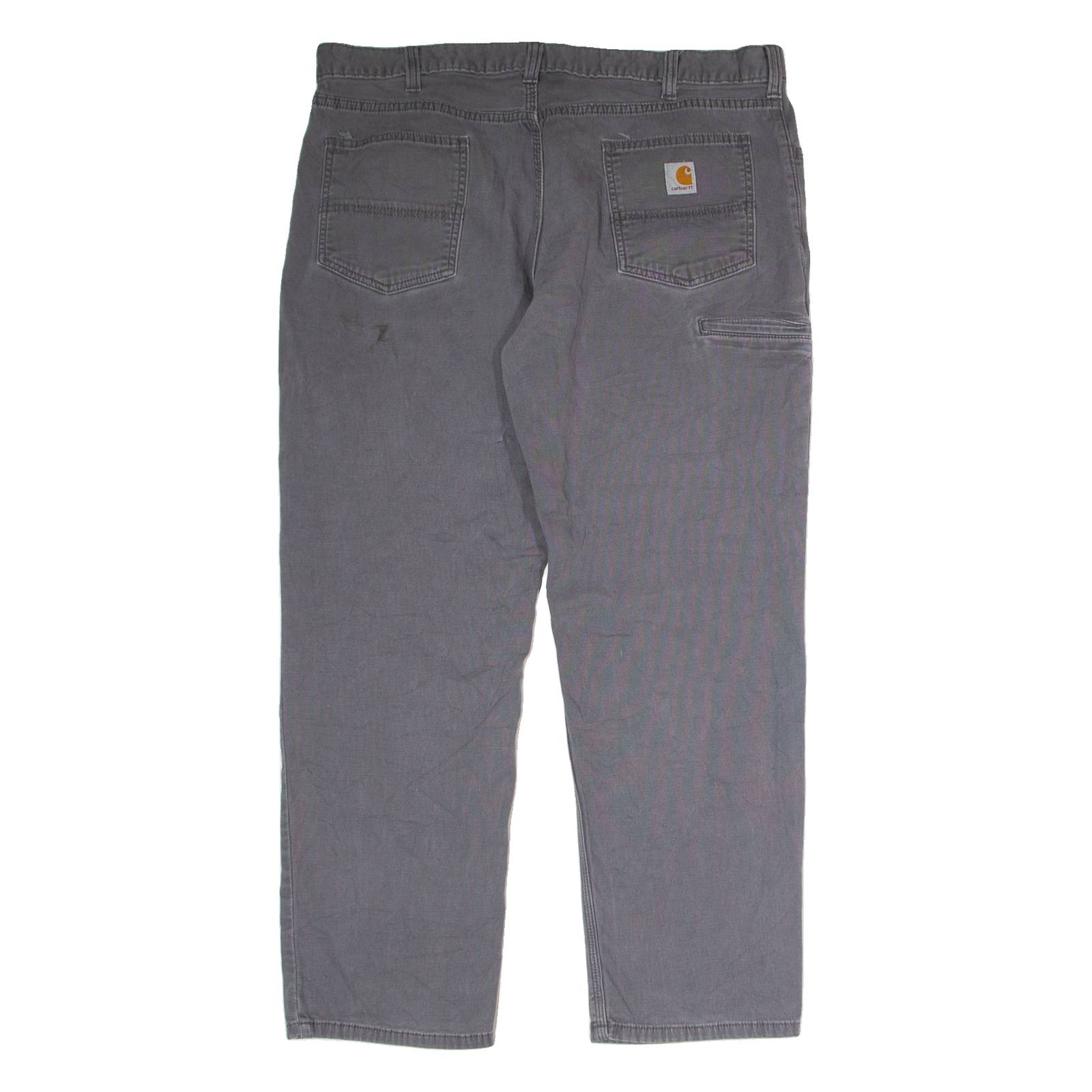 CARHARTT Workwear Mens Canvas Trousers Grey Relaxed Straight W40 L30